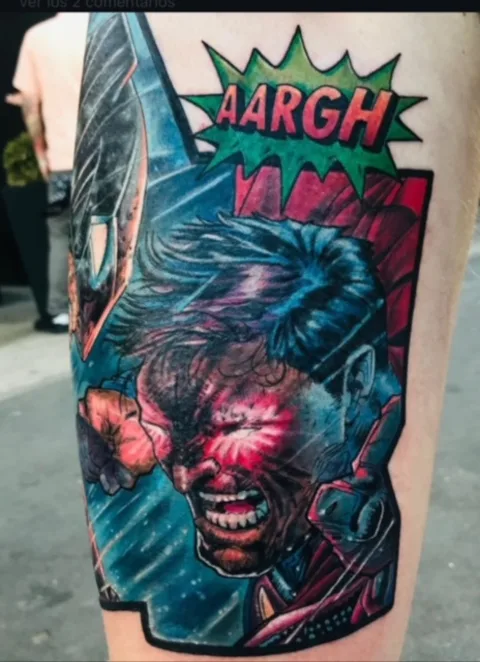 color comic tattoo auf thigh #77773 | Tätowierer Rodrigo Rodriguez