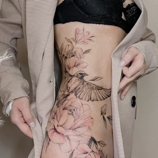 Файнлайн tattoo by Женя Логинова in Красноярск
