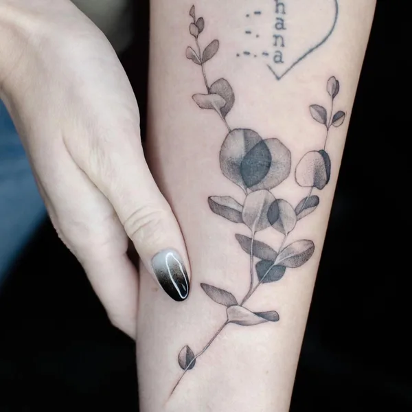 Botanical tattoo by Алиса Третьякова in Saint Petersburg