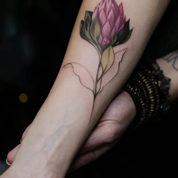 Botanical tattoo by Алиса Третьякова in Saint Petersburg