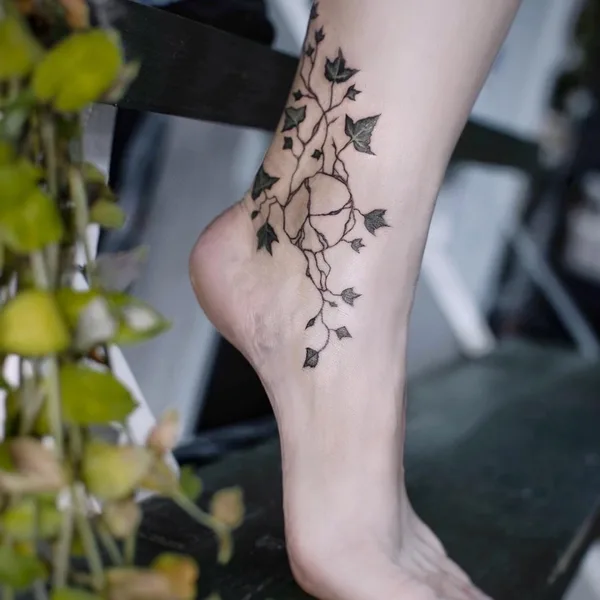 Botanical tattoo by Алиса Третьякова in Saint Petersburg
