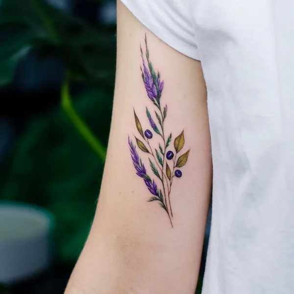 Botanical tattoo by Алиса Третьякова in Saint Petersburg