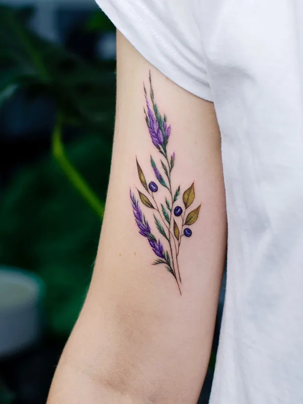color botanic tatouage sur forearm #77867 | Artiste tatoueur Алиса Третьякова