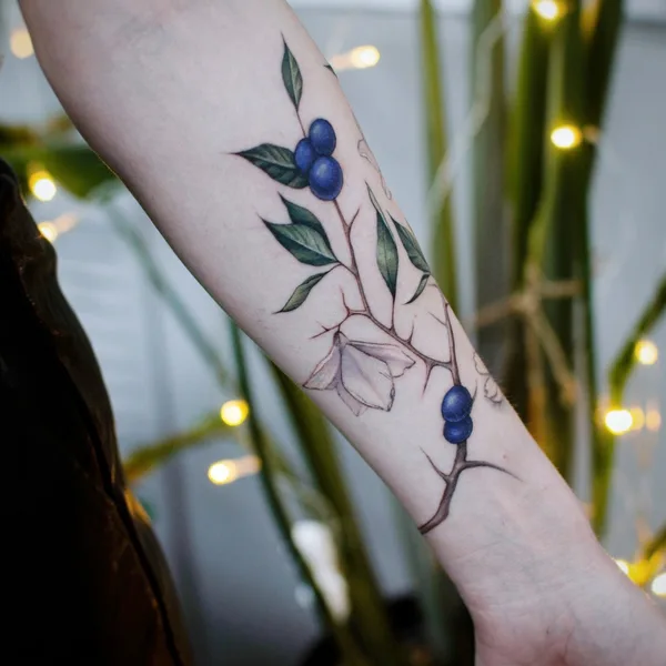 Botanical tattoo by Алиса Третьякова in Saint Petersburg
