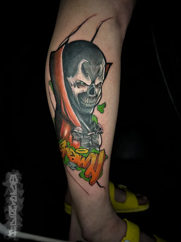 color realism tatuaje en calf #77875 | Tatuador Иван Фурман