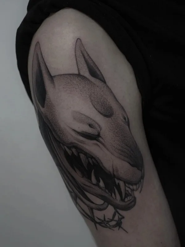 black and grey black and grey tatuaje en upper arm #77956 | Tatuador Митя Собаков
