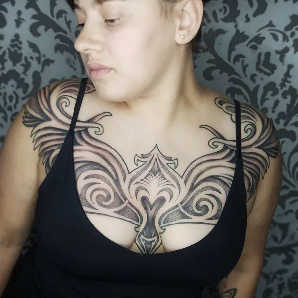 Traditional tattoo by Харчилава Тимур in Ставрополь