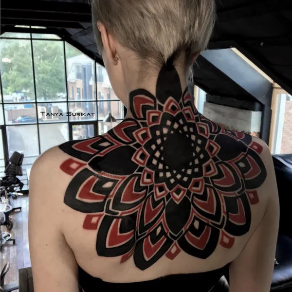 Abstract tattoo by Tanya Surikat in Moscow