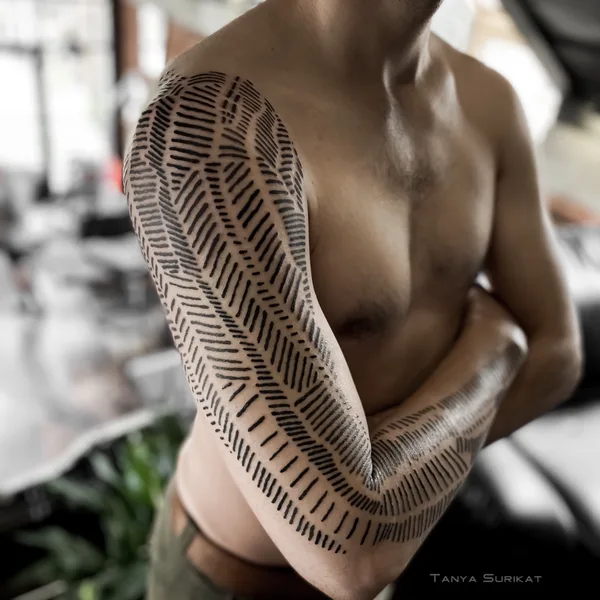 Abstract tattoo by Tanya Surikat in Moscow