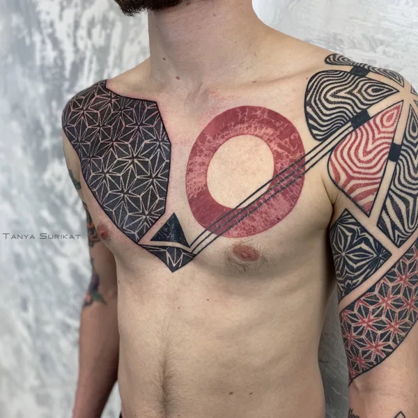 Abstract tattoo by Tanya Surikat in Moscow