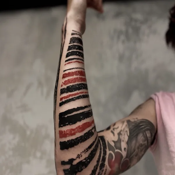 Abstract tattoo by Tanya Surikat in Moscow