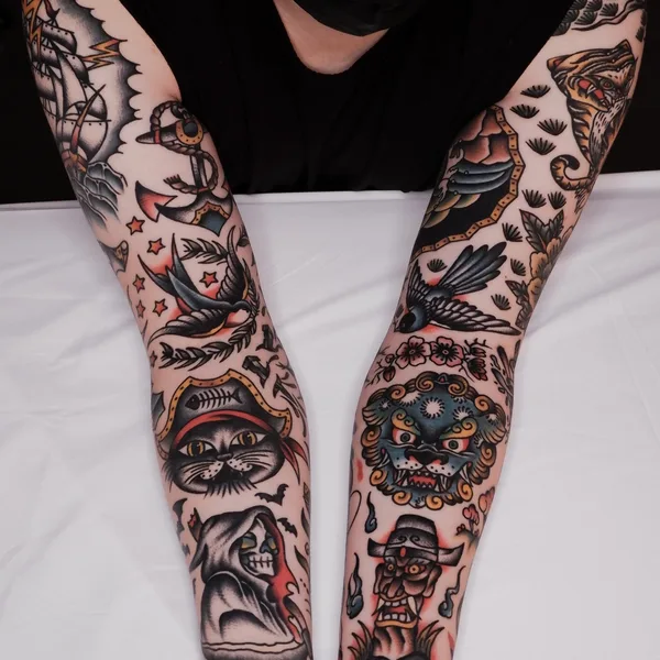 Old School tattoo by Ducky in Seoul