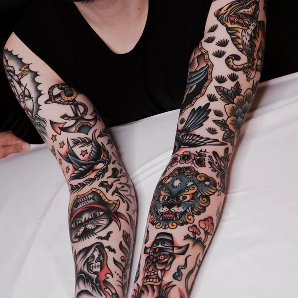 Old School tattoo by Ducky in Seoul