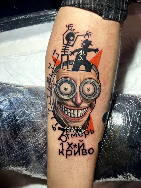 color illustrative Tatuagem em calf #78282 | Tatuador Александр Столяров