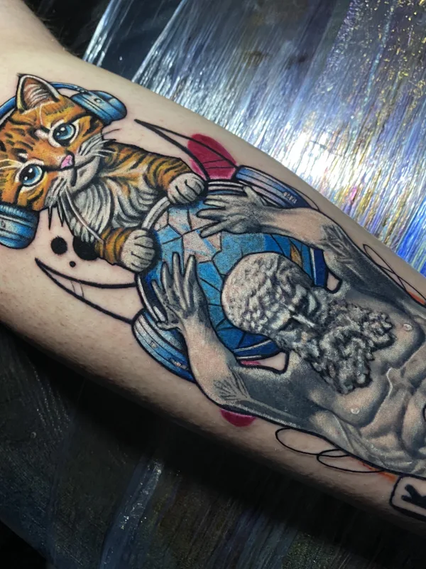 color illustrative Tatuagem em calf #78283 | Tatuador Александр Столяров