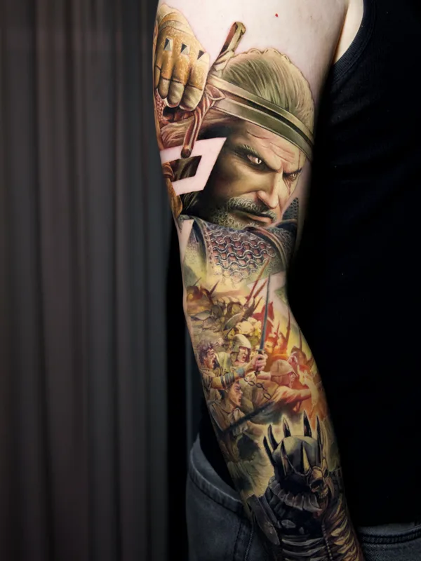 color realism татуировка на full sleeve #78295 | Тату мастер Мурат Цергой