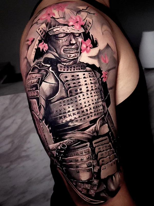 black and grey japanese татуировка на upper arm #78314 | Тату мастер XAVIER ALVAREZ 