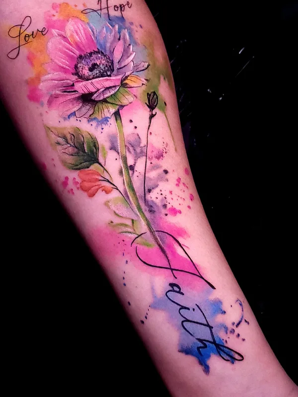 color watercolor татуировка на forearm #78321 | Тату мастер XAVIER ALVAREZ 