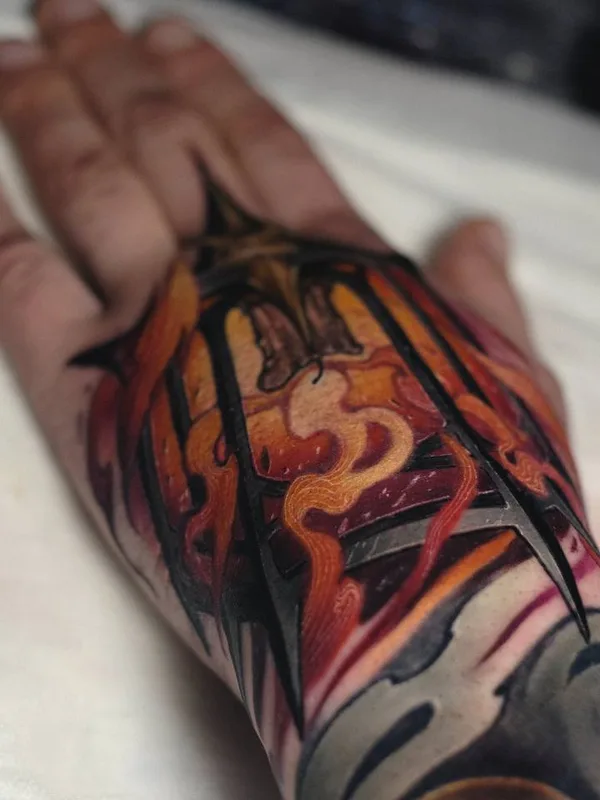 color illustrative tatuaje en hand #78341 | Tatuador Геннадий Алмазов