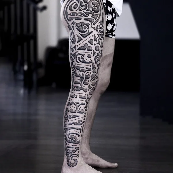 Lettering tattoo by Дмитрий Радэо in Moscow