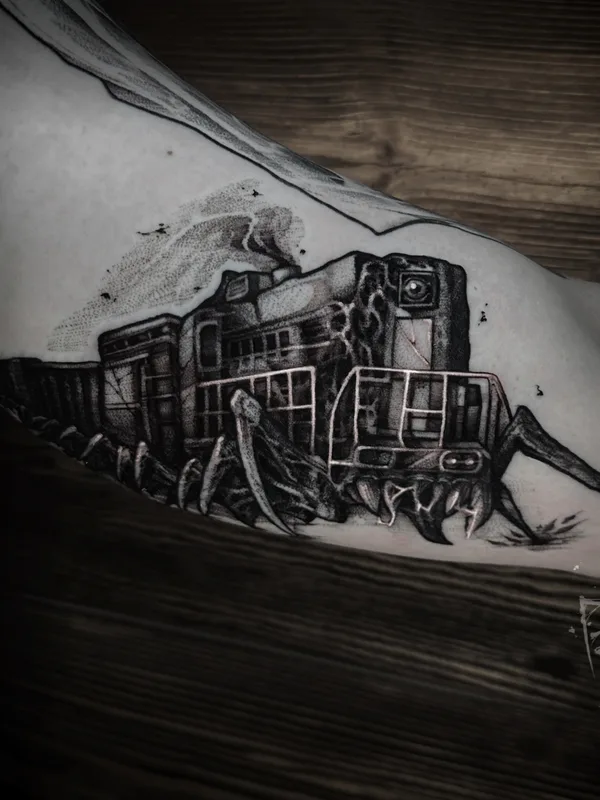 black and grey blackwork tattoo on forearm #78517 | Tattoo Artist Влад Цедейко