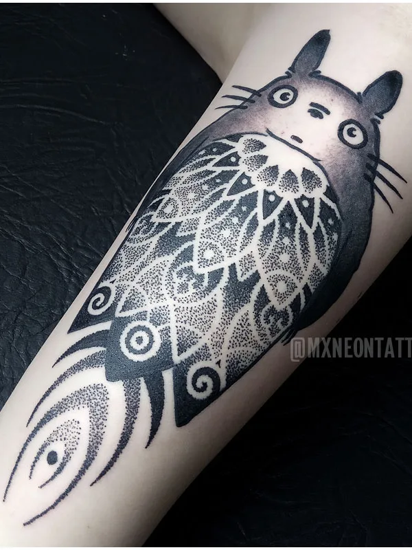 black and grey dotwork татуировка на forearm #78533 | Тату мастер Максим Неонов
