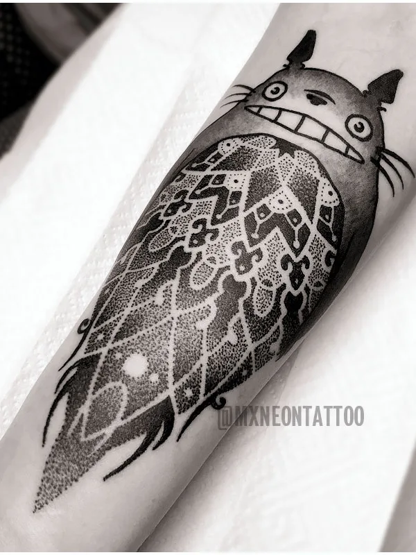 black and grey dotwork татуировка на forearm #78534 | Тату мастер Максим Неонов
