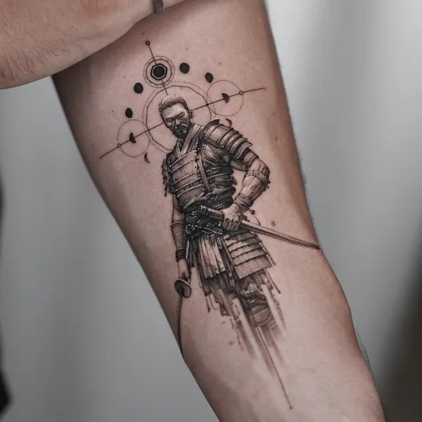 Graphic tattoo by Ogi Oh in Seoul