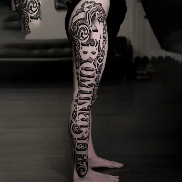 Lettering tattoo by Дмитрий Радэо in Moscow