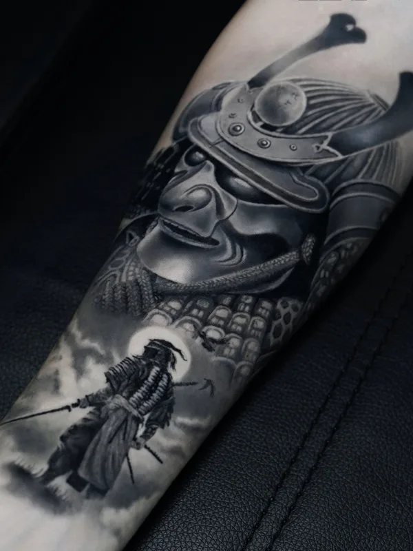 black and grey japanese 타투 부위 forearm #78900 | 타투이스트 Анастасия Волкова