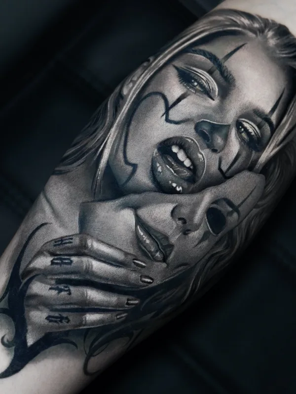 female black and grey realism 타투 부위 forearm #78899 | 타투이스트 Анастасия Волкова