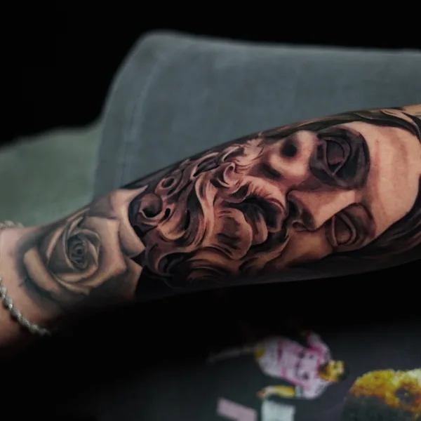 Чёрно-серая tattoo by Nicholas Fernandez in Las Vegas