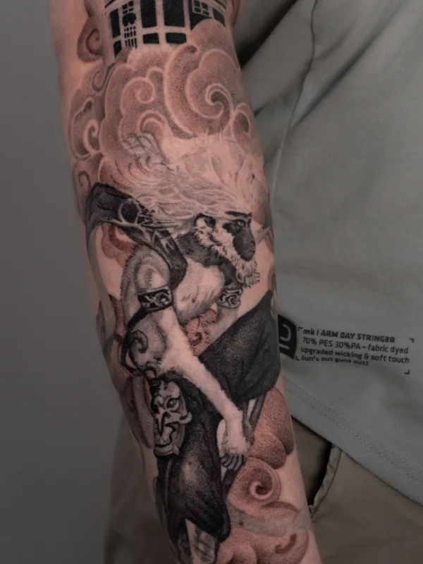 black and grey japanese Tatuaggio su forearm #78958 | Tatuatore Никита Нико