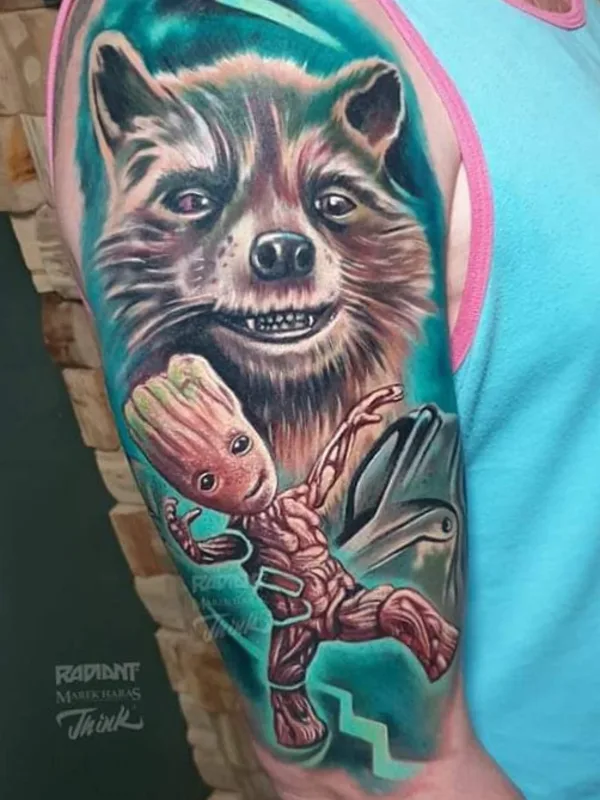 color illustrative татуировка на upper arm #79052 | Тату мастер Marek Unfamous Haras