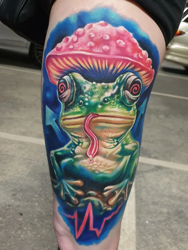 color illustrative татуировка на thigh #79065 | Тату мастер Marek Unfamous Haras