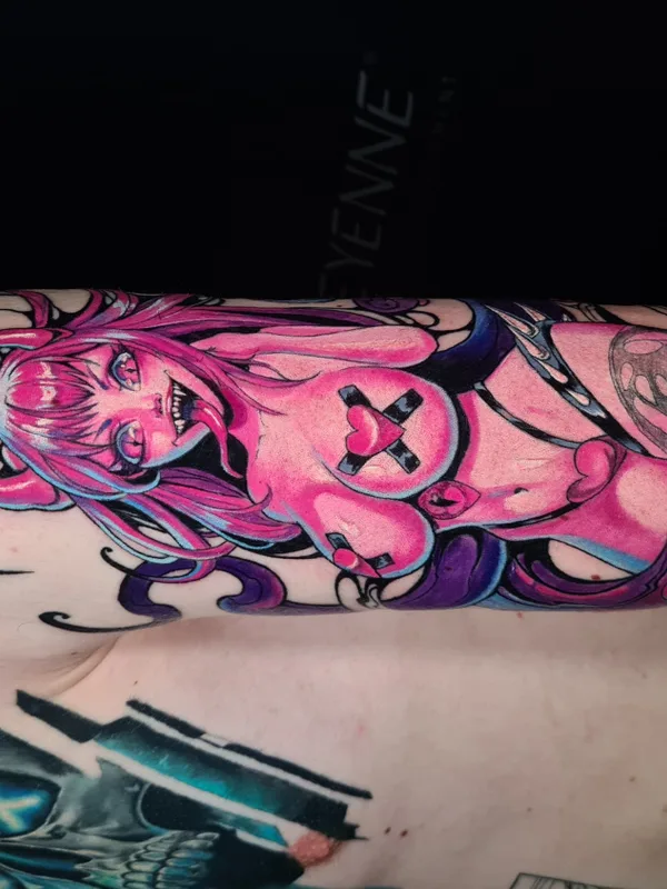 color anime tattoo auf full sleeve #79105 | Tätowierer Margoatir