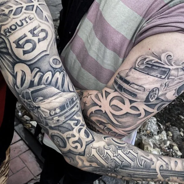 Lettering tattoo by Павел Легендарный in Сочи