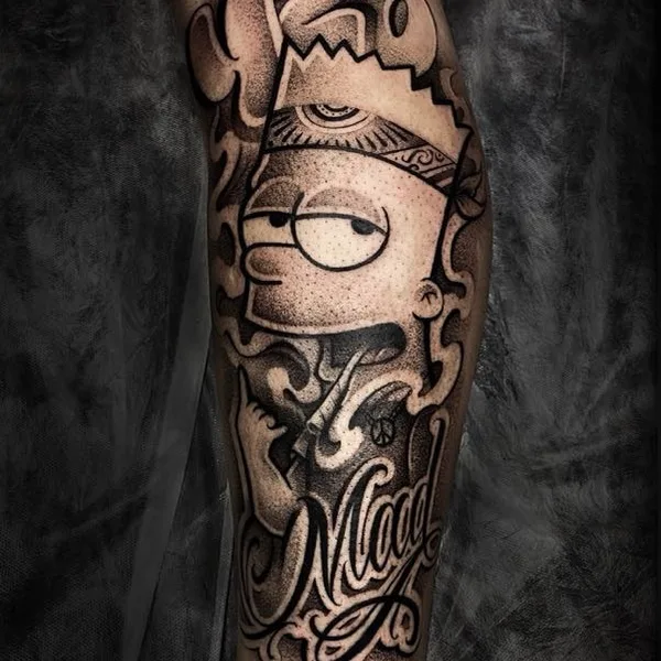 Lettering tattoo by Павел Легендарный in Сочи
