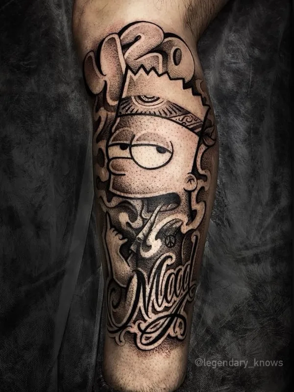 Lettering tattoo by Павел Легендарный in Сочи