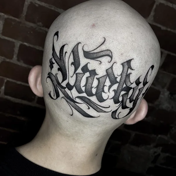 Lettering tattoo by Павел Легендарный in Сочи