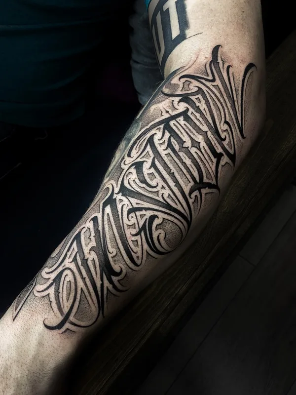 Lettering tattoo by Павел Легендарный in Сочи