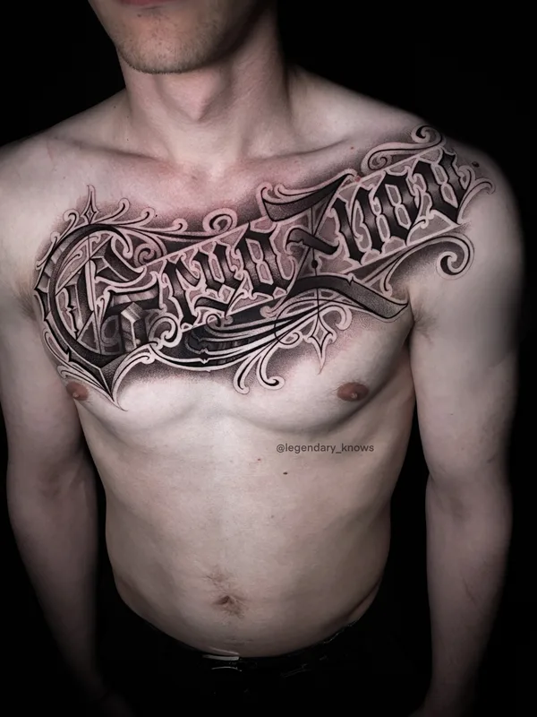 Lettering tattoo by Павел Легендарный in Сочи