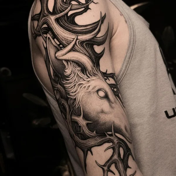 whipshading tattoo by Parvick Faramarz in Moscow