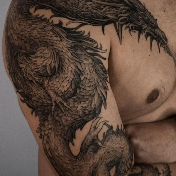 whipshading tattoo by Parvick Faramarz in Moscow
