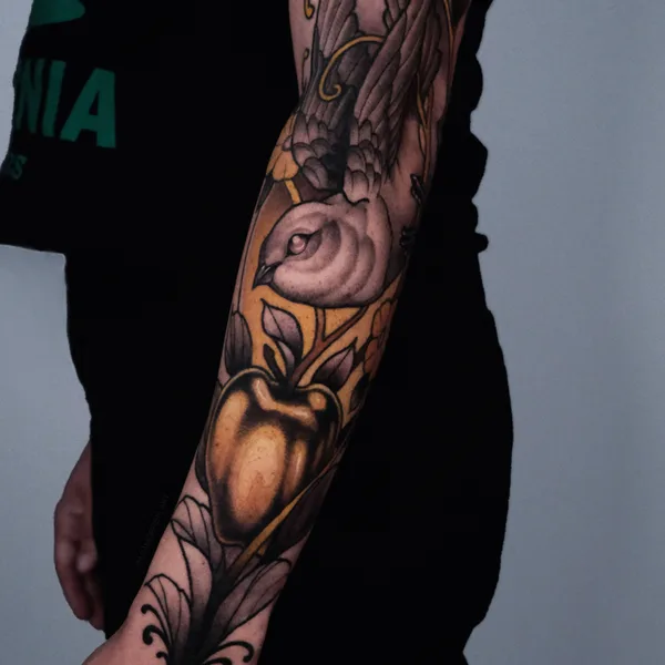 Neo Traditional tattoo by Adam OBrien in Austin