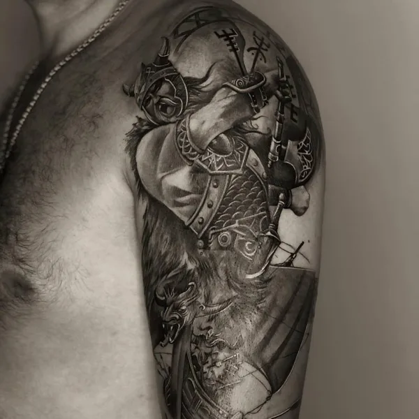 Illustrative tattoo by Алёна Карчина in Казань
