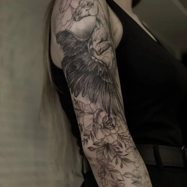Illustrative tattoo by Алёна Карчина in Казань