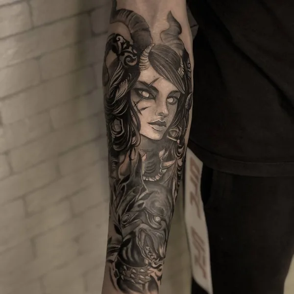 Illustrative tattoo by Алёна Карчина in Казань