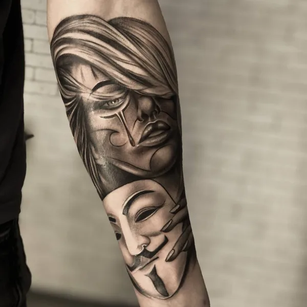 Illustrative tattoo by Алёна Карчина in Казань