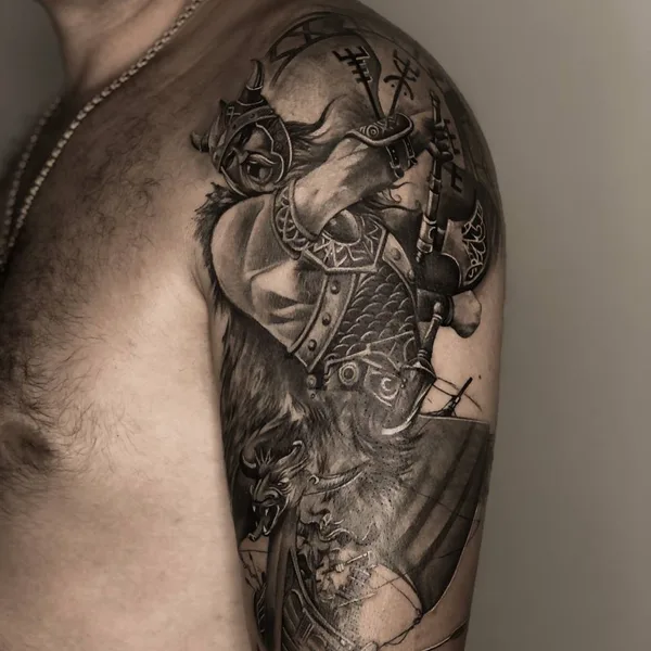 Illustrative tattoo by Алёна Карчина in Казань